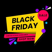 Black Friday sale psd colorful ad design template