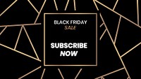 Subscribe now psd Black Friday sale gold mosaic patterned background