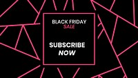 Psd Subscribe now Black Friday pink mosaic pattern background