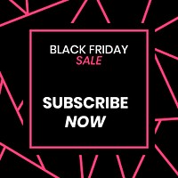 Subscribe now psd Black Friday pink modern mosaic pattern template