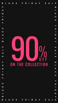 Pink 90% off psd sale advertisement poster template