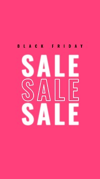 Glowing pink SALE psd Black Friday promotional banner template