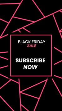 Psd Subscribe now Black Friday pink mosaic pattern banner