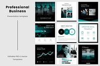 Professional business psd editable template set