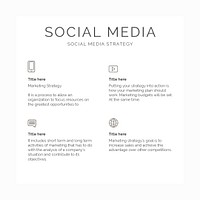 Social media SEO strategy psd editable template