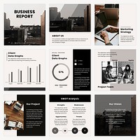 Business Instagram post template psd set