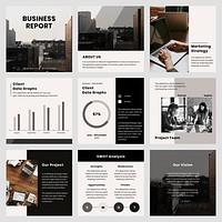 Social media business psd editable template set