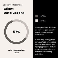 Business analysis graph psd editable template