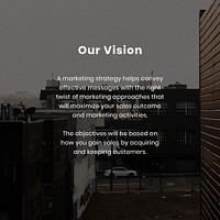 Business marketing vision psd editable template