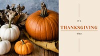 Thanksgiving pumpkin background template psd blog banner