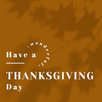 Thanksgiving day post template psd brown background