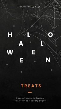 Halloween greeting psd template for social media story