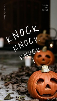 Halloween pumpkin background template psd social story post