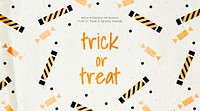 Halloween psd blog banner template with trick or treat text