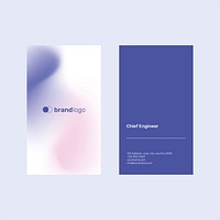 Purple gradient business card psd template