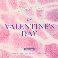 Valentine’s flash sale template psd editable social media post