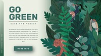 Go green psd template, save the forest blog banner