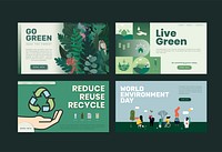 Environment psd website template set