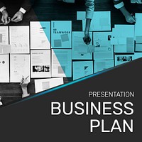 Company business plan template psd social media post