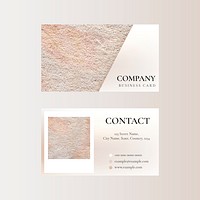 Business card template psd for beauty brand in feminine theme