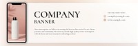 Business banner template psd editable earth tone for beauty brand