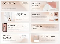 Email header template psd for business set