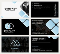 Editable business card template psd modern design collection