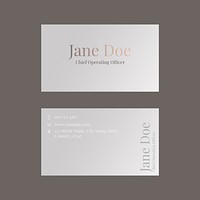 Business card template psd for beauty brand in feminine theme 