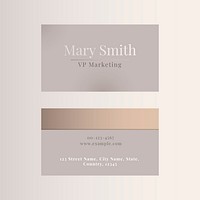 Business card template psd for beauty brand in feminine theme 