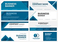 Company email header template psd for business set
