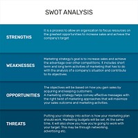 SWOT analysis business template psd social media post