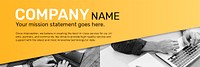 Business banner template psd in yellow modern design