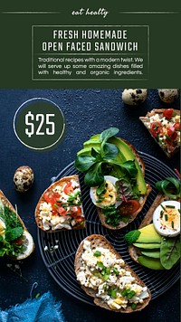 Restaurant business template psd for social media story