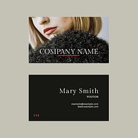 Fashion industry template psd business card 