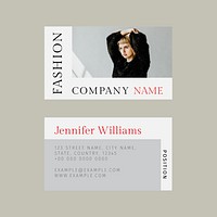 Professional template fashion psd business card 