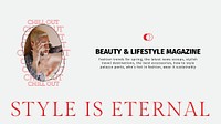 Fashion and lifestyle template psd blog in minimal style