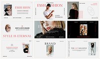 Fashion template psd blog in minimal style