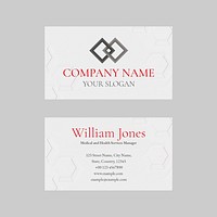 Editable business card template psd in abstract design