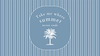 Editable summer banner template psd in blue tone