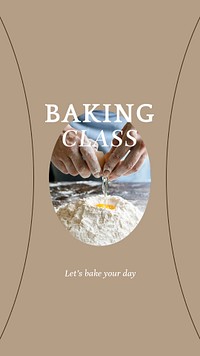 Baking class psd story template for bakery and cafe marketing