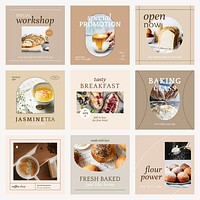 Cafe marketing psd ig post template set