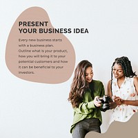 Startup template psd with photographer business