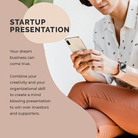 Startup business template psd for social media post