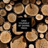 Environment awareness template psd reforestation campaign