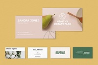 Food business card template psd set