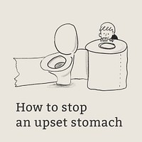 Stop upset stomach template psd healthcare social media advertisement