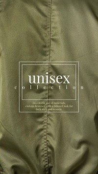 Unisex fashion story template psd androgynous vibes