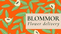 Flower delivery template psd for blog banner