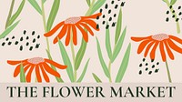 Flower market template psd for blog banner