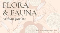 Feminine floral template psd for blog banner